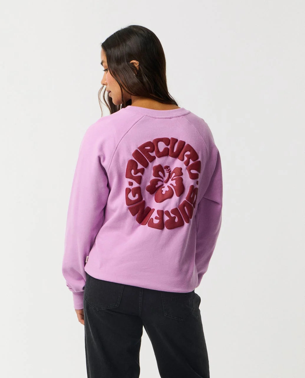 Rip Curl Women's Surf Puff Raglan Relaxed Crew Fleece