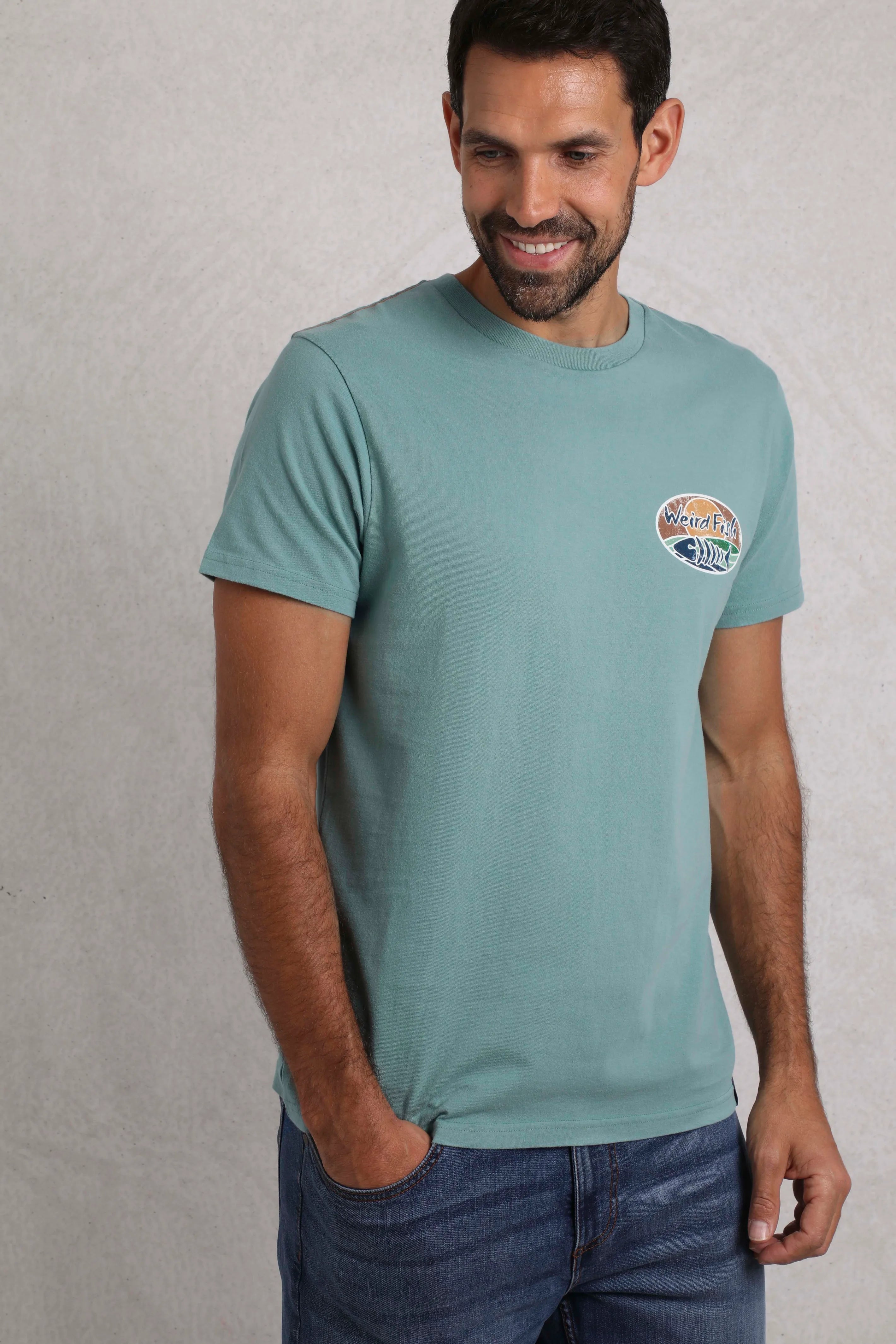 Men's Land and Sea Back Print Graphic T-Shirt | Weird Fish | Portwest - The Outdoor Shop