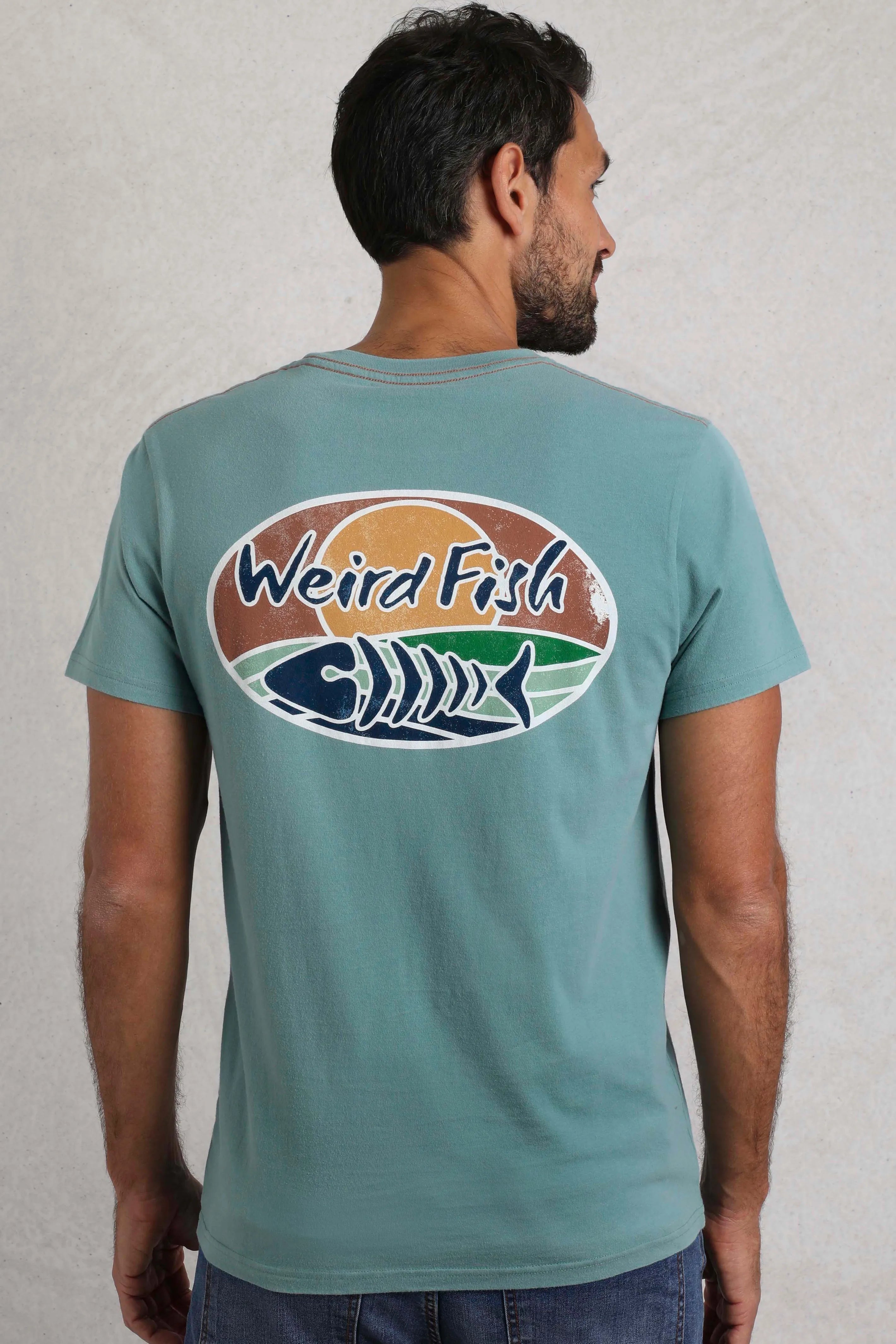Men's Land and Sea Back Print Graphic T-Shirt | Weird Fish | Portwest - The Outdoor Shop