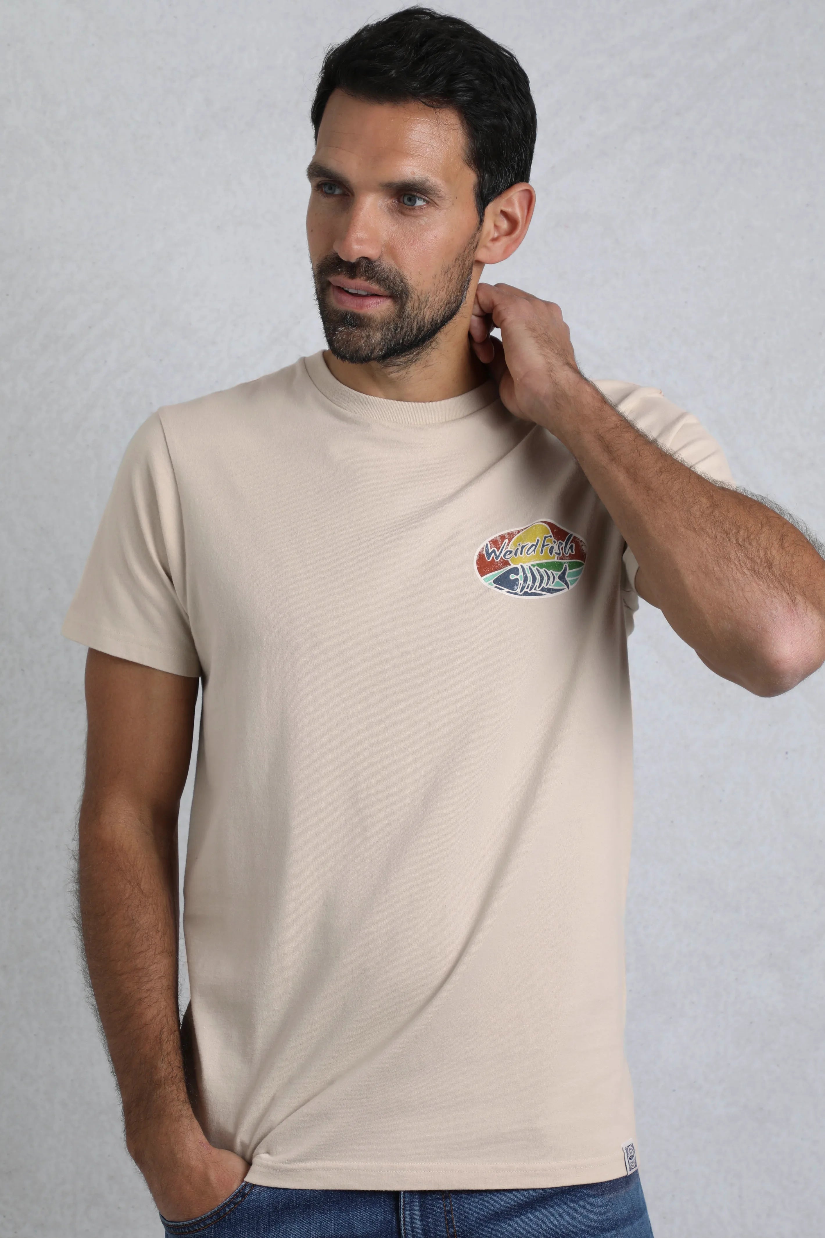 Men's Land and Sea Back Print Graphic T-Shirt | Weird Fish | Portwest - The Outdoor Shop
