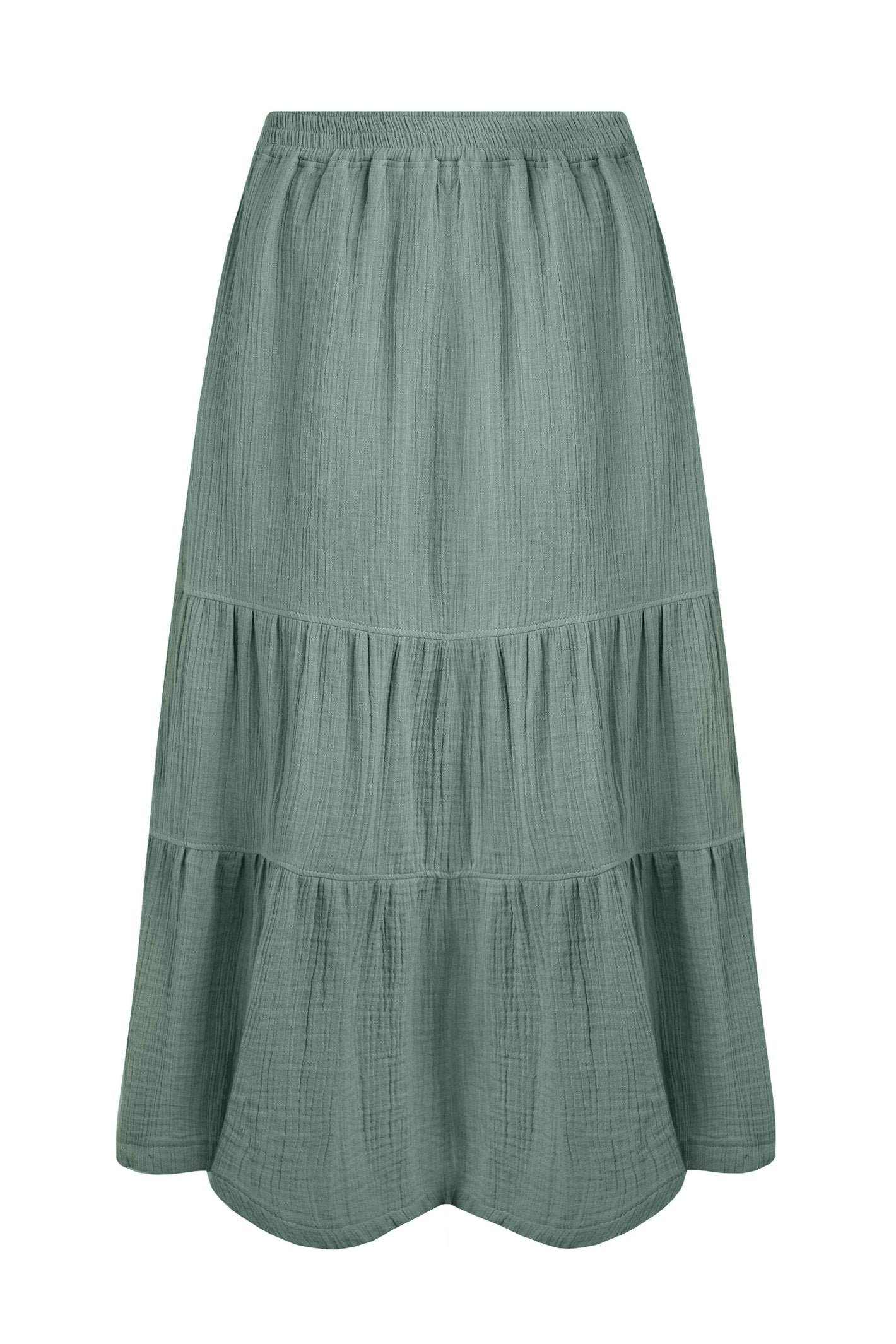 Women's Lathika Organic Cotton Tiered Midi Skirt | Weird Fish | Portwest - The Outdoor Shop