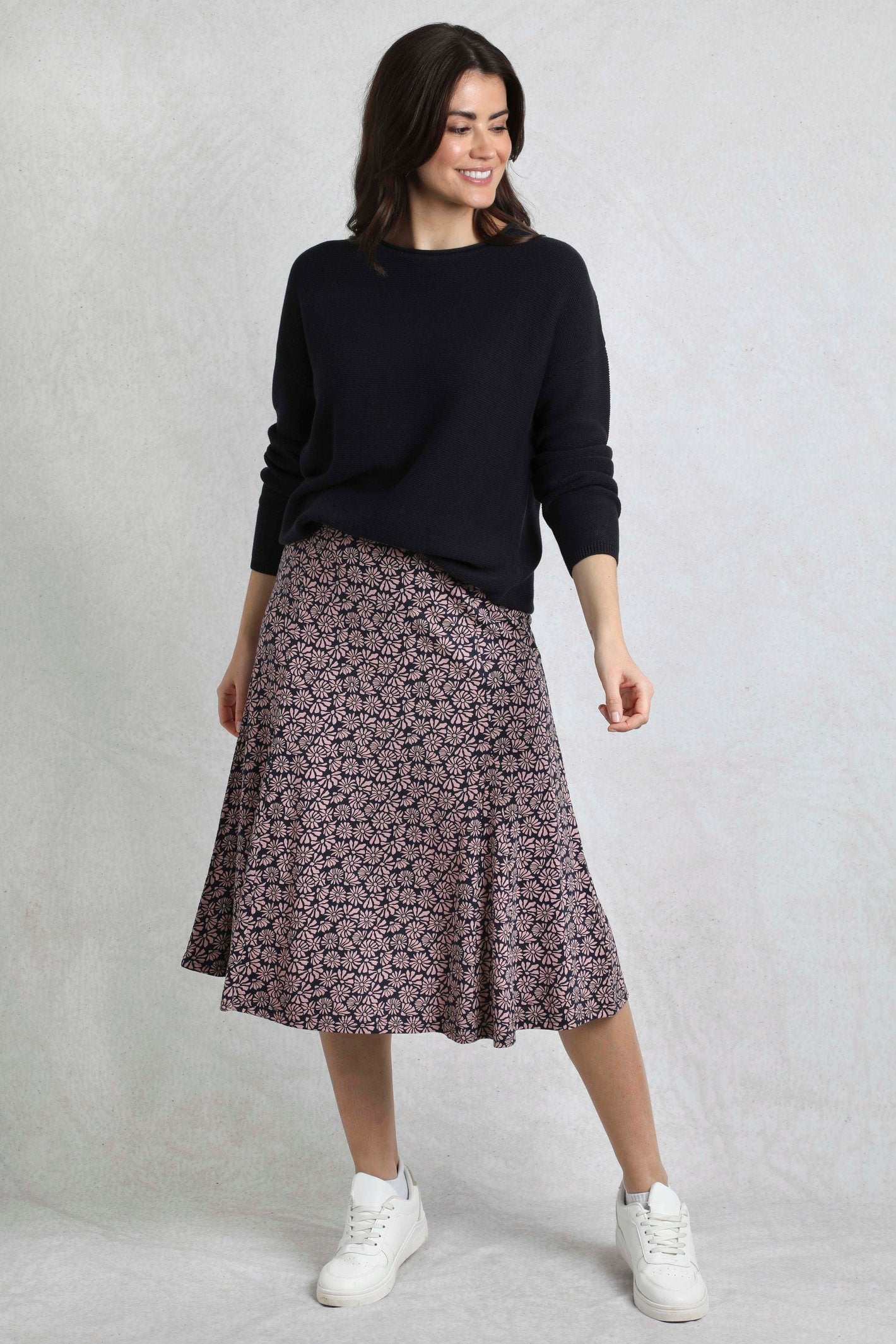 Women's Romaro Printed Jersey Midi Skirt | Weird Fish | Portwest - The Outdoor Shop