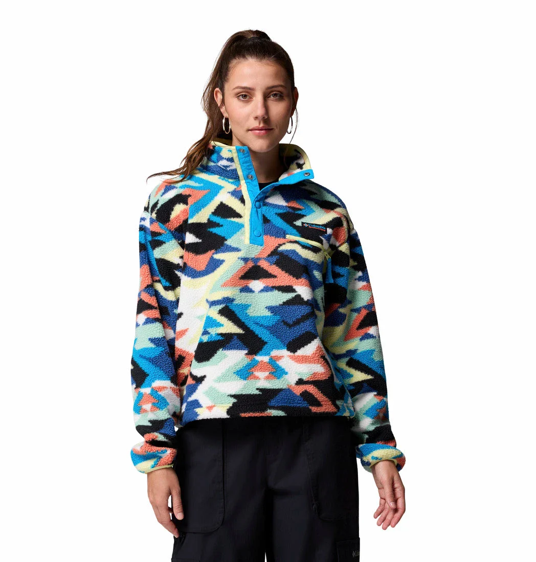 Women's Helvetia™ II Cropped Sherpa Half Snap Printed Fleece | Columbia | Portwest - The Outdoor Shop