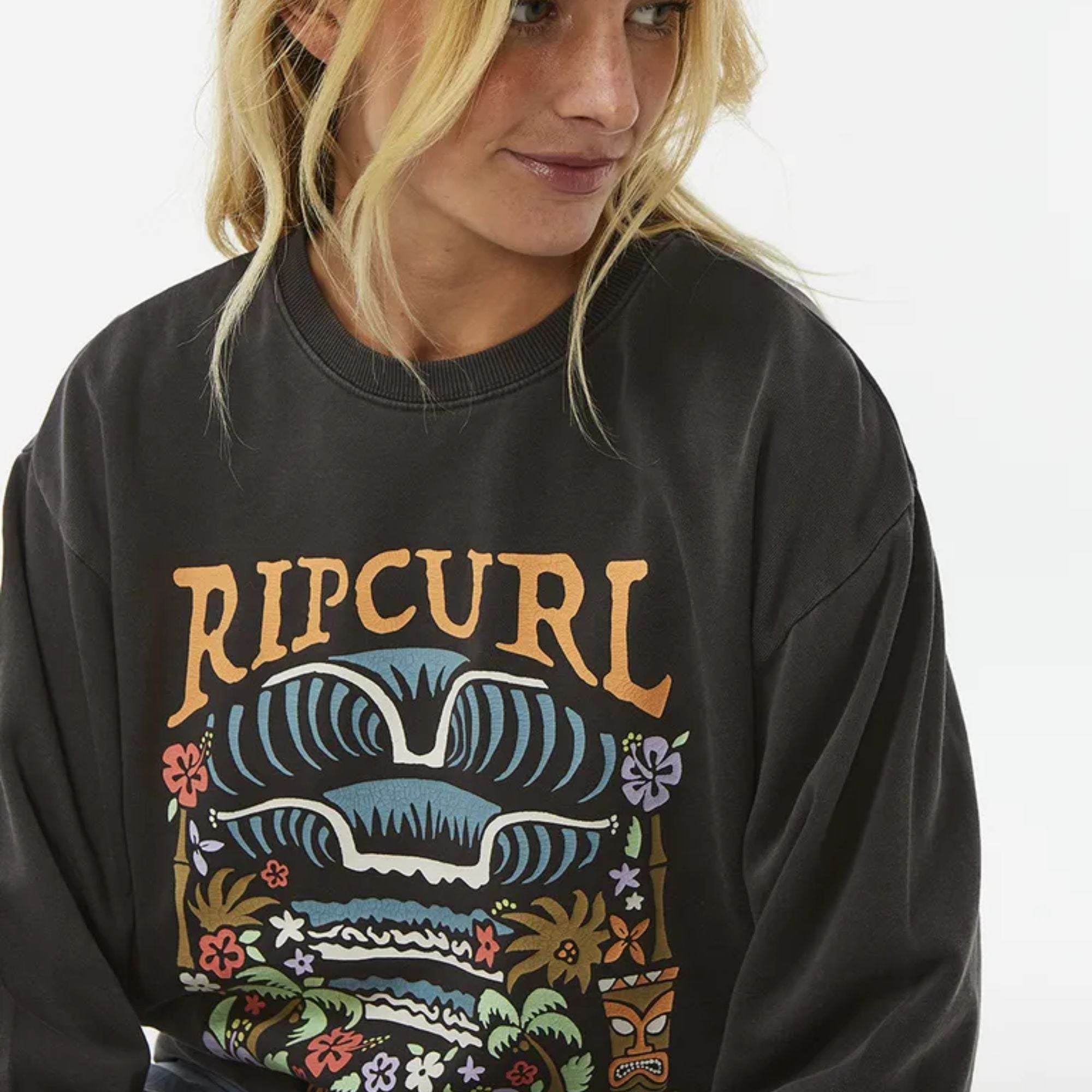 Ripcurl Women's Tiki Tropic Relaxed Crew Fleece | RIPCURL | Portwest - The Outdoor Shop