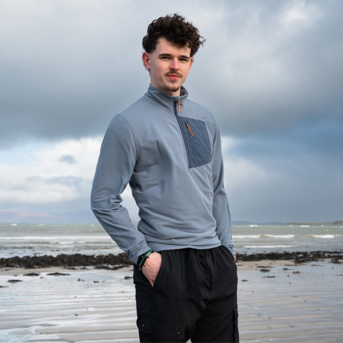 Portwest Caher Men’s Grid Microfleece Quarter-Zip | Portwest | Portwest - The Outdoor Shop