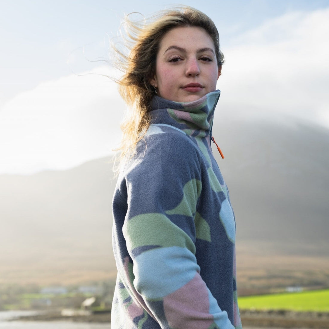 Portwest Croaghan AOP Women’s Cropped Polar Fleece Quarter-Zip | Portwest | Portwest - The Outdoor Shop