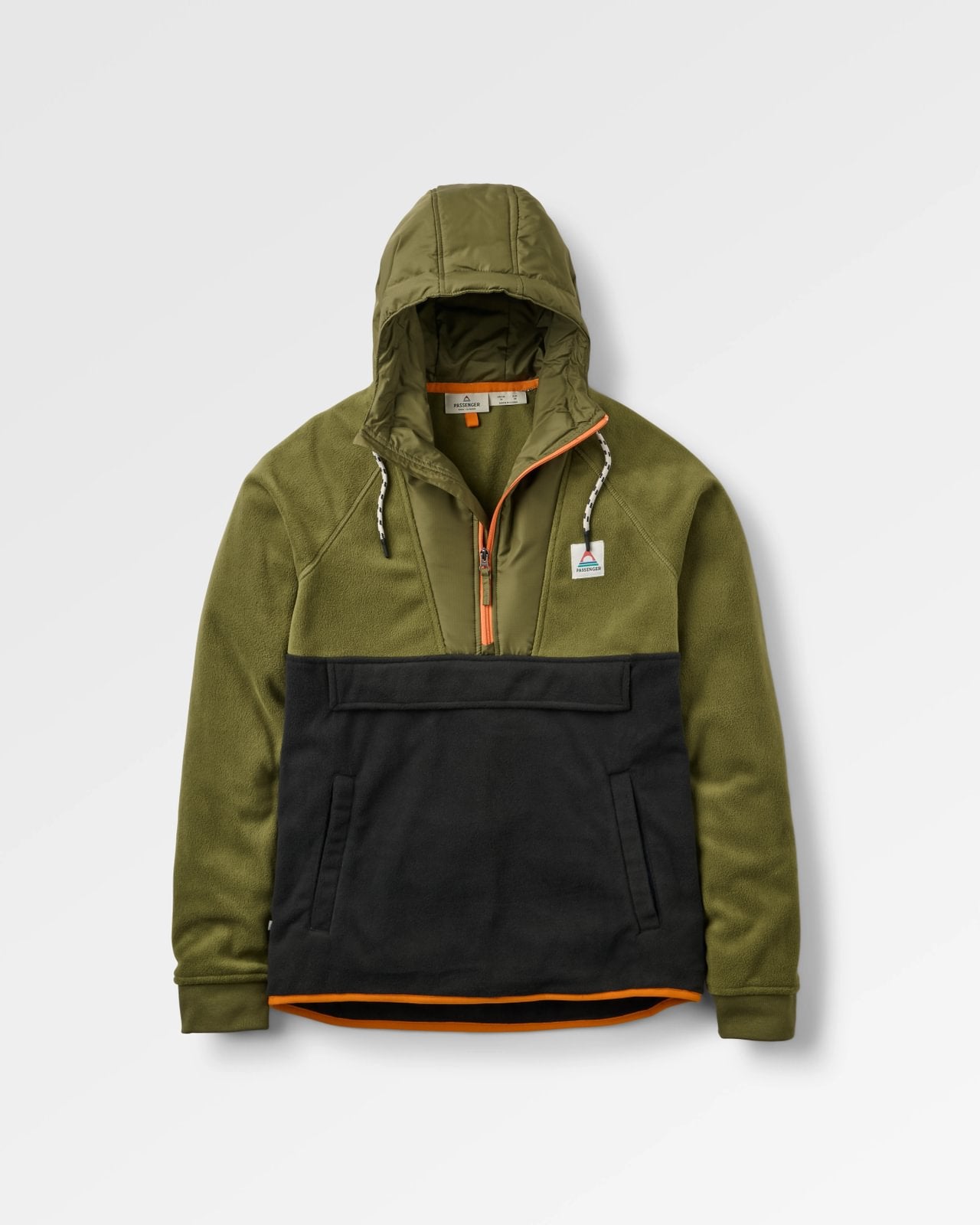 Passenger Woodland Hooded 1/2 Zip Recycled Polar Fleece | Passenger | Portwest - The Outdoor Shop