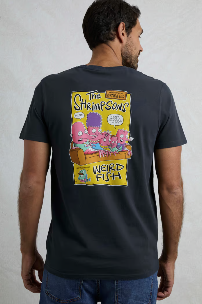 Men's Shrimpsons Back Print Artist T-Shirt | Weird Fish | Portwest - The Outdoor Shop