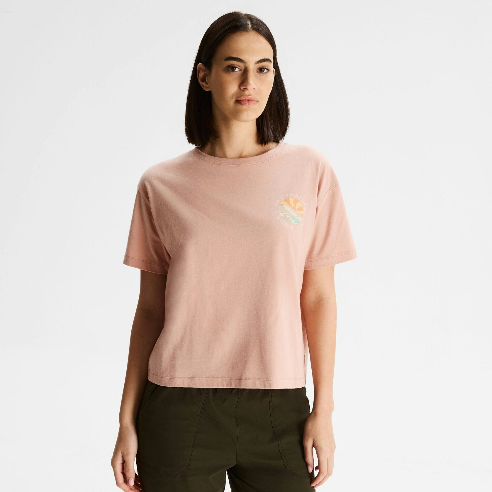 Women's Kathmandu Logo Sunburst Organic Cotton T-shirt | Kathmandu | Portwest - The Outdoor Shop