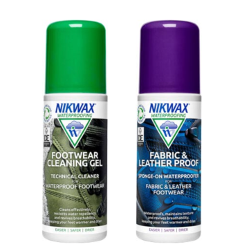 Footwear Cleaning Gel/Fabric & Leather Proof Twin Pack (125ml) | Nikwax | Portwest - The Outdoor Shop