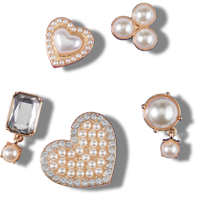 Crocs Pearly Hearts 5-Pack Jibbitz™ Charms | Crocs | Portwest - The Outdoor Shop