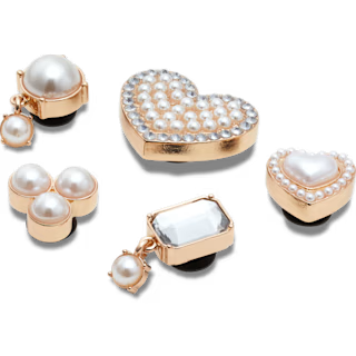 Crocs Pearly Hearts 5-Pack Jibbitz™ Charms | Crocs | Portwest - The Outdoor Shop