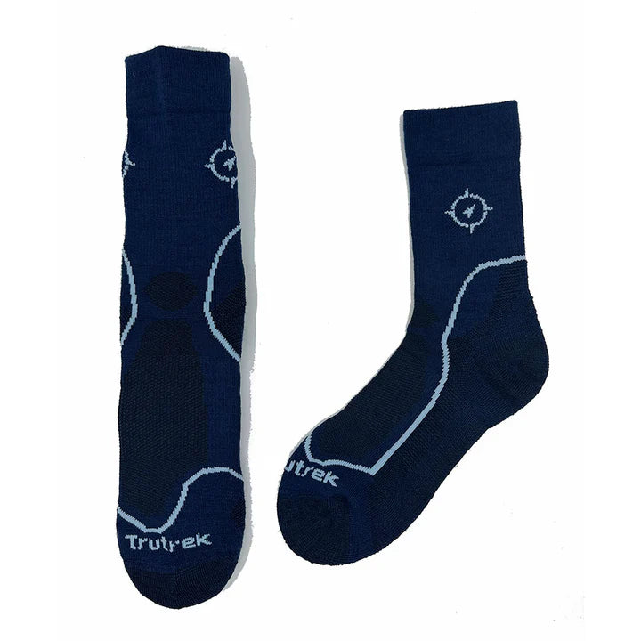 TruTrek Unisex Merino Hiker Lightweight 2-Pack Hiking Socks