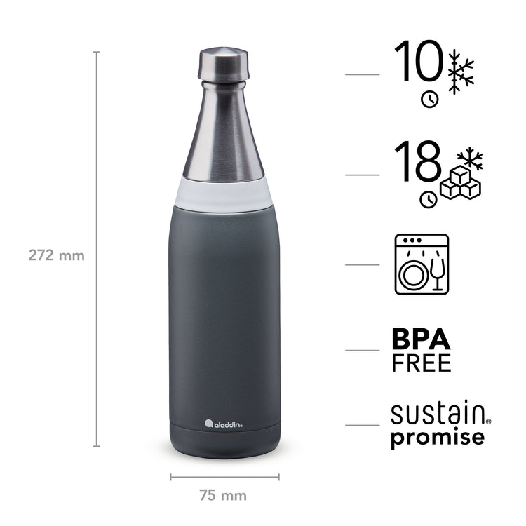 Aladdin Fresco Thermavac™ Stainless Steel Water Bottle 0.6L | Aladdin | Portwest - The Outdoor Shop