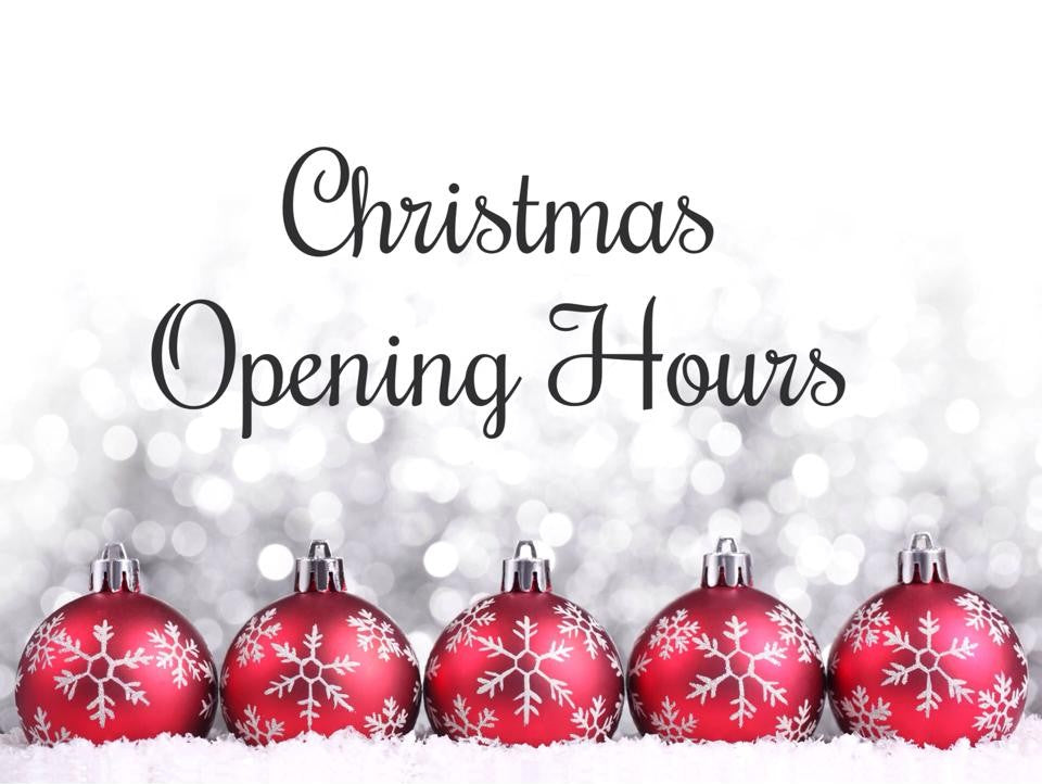 Christmas & New Year Opening Hours