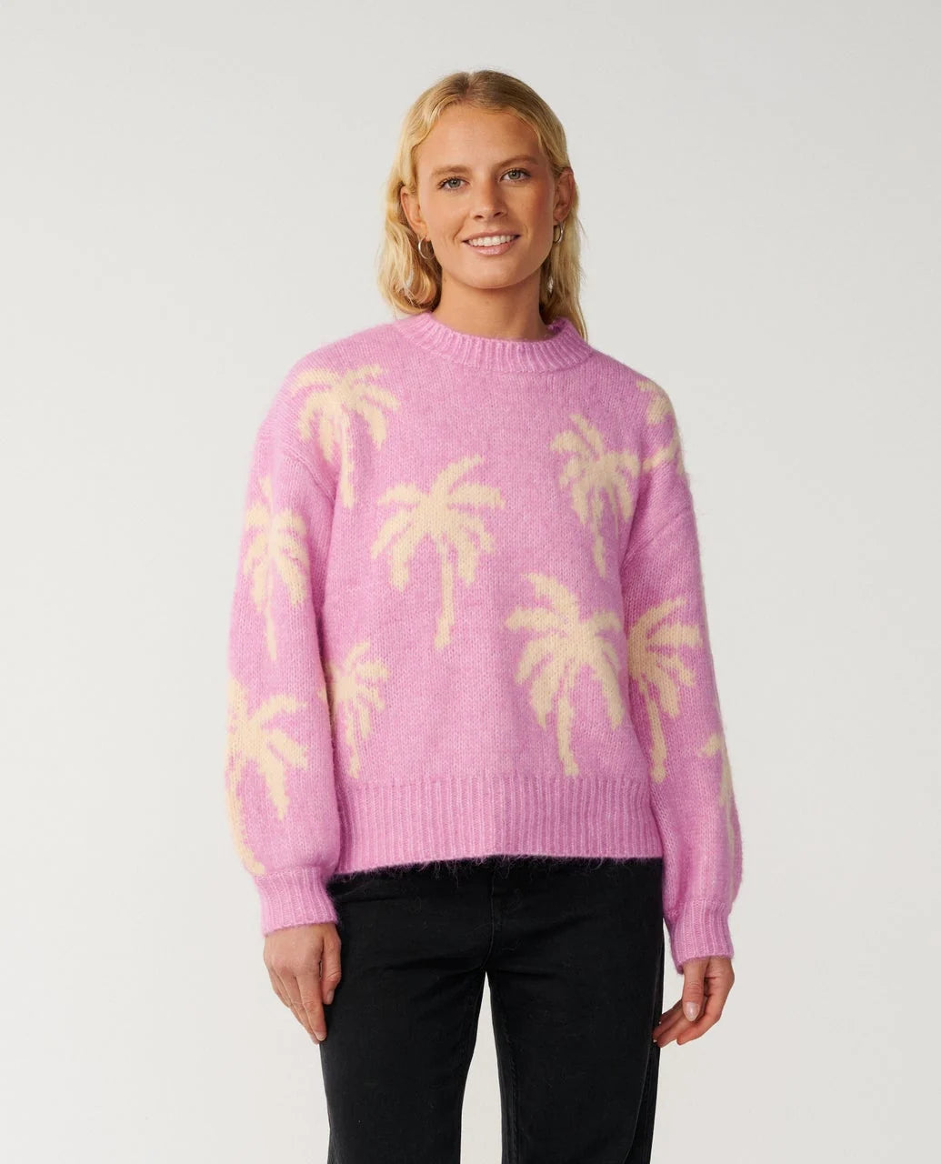 Rip Curl Women's Retro Swell Palm Jacquard Crew