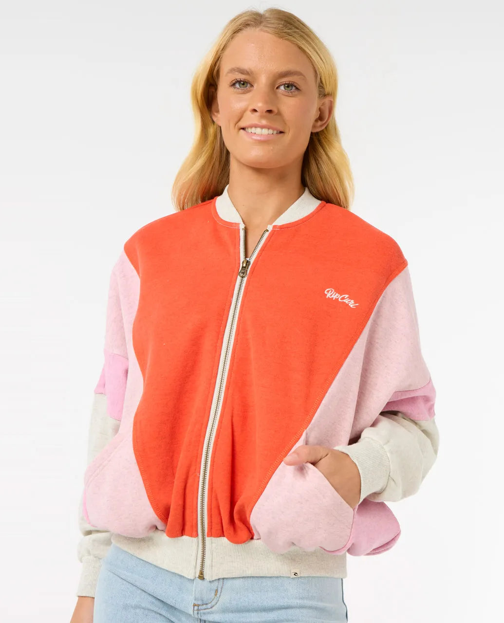 Rip Curl Women's Colour Block Zip Through Jumper