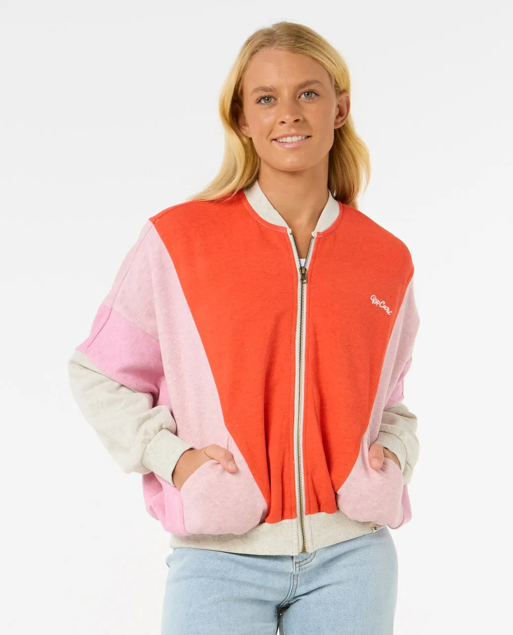 Rip Curl Women's Colour Block Zip Through Jumper