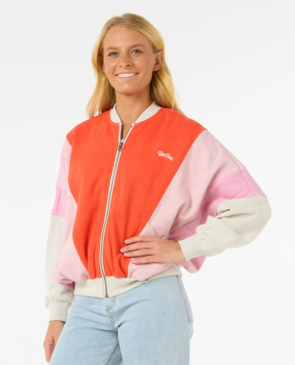 Rip Curl Women's Colour Block Zip Through Jumper