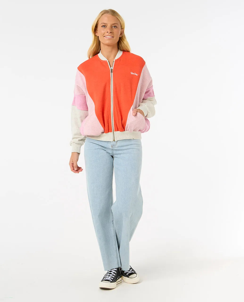 Rip Curl Women's Colour Block Zip Through Jumper