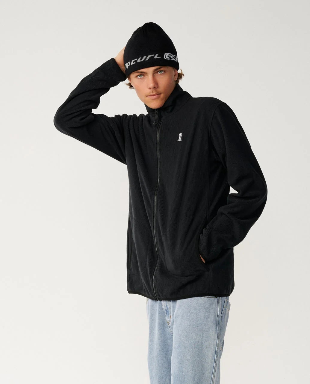 Rip Curl Men's Search Series Polar Zip Thru Crew Fleece
