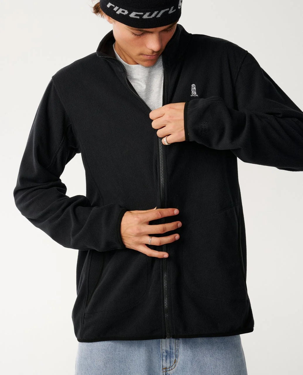 Rip Curl Men's Search Series Polar Zip Thru Crew Fleece