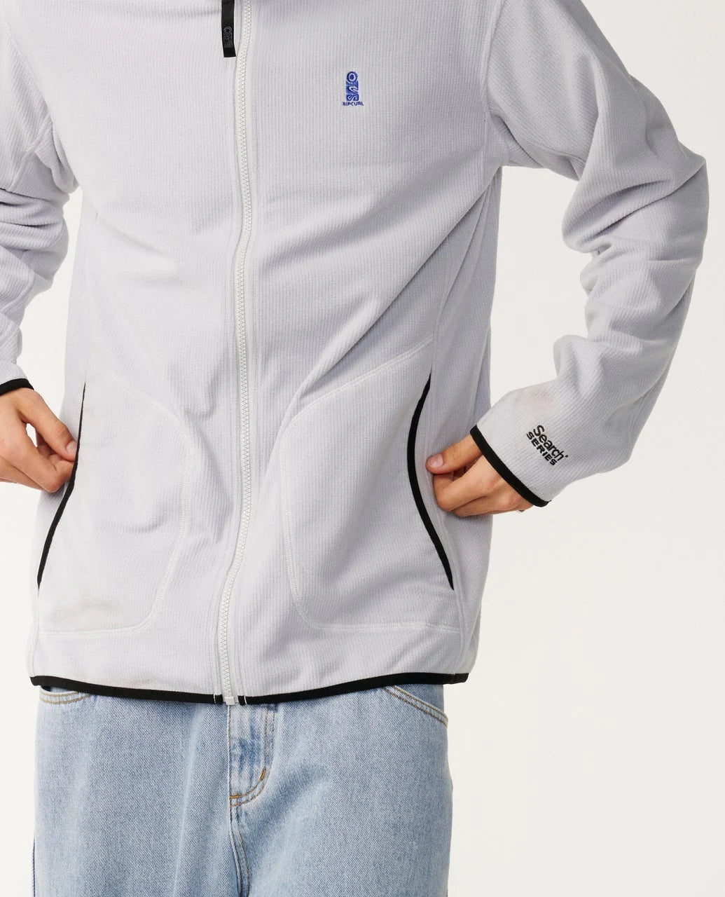 Rip Curl Men's Search Series Polar Zip Thru Crew Fleece