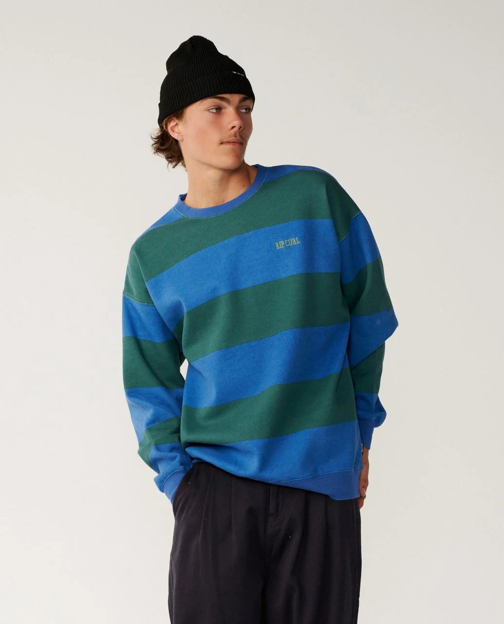 Rip Curl Men's Disorder Stripe Crew Fleece