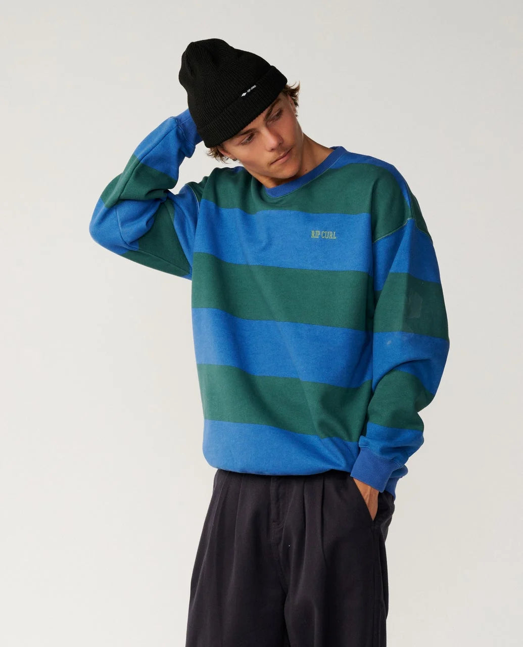 Rip Curl Men's Disorder Stripe Crew Fleece