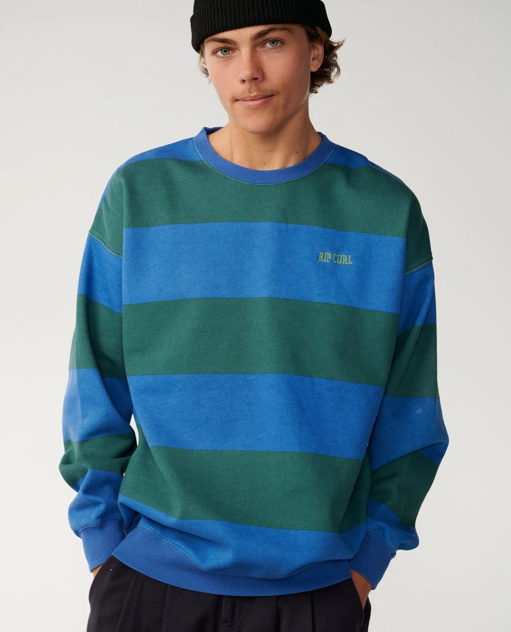 Rip Curl Men's Disorder Stripe Crew Fleece