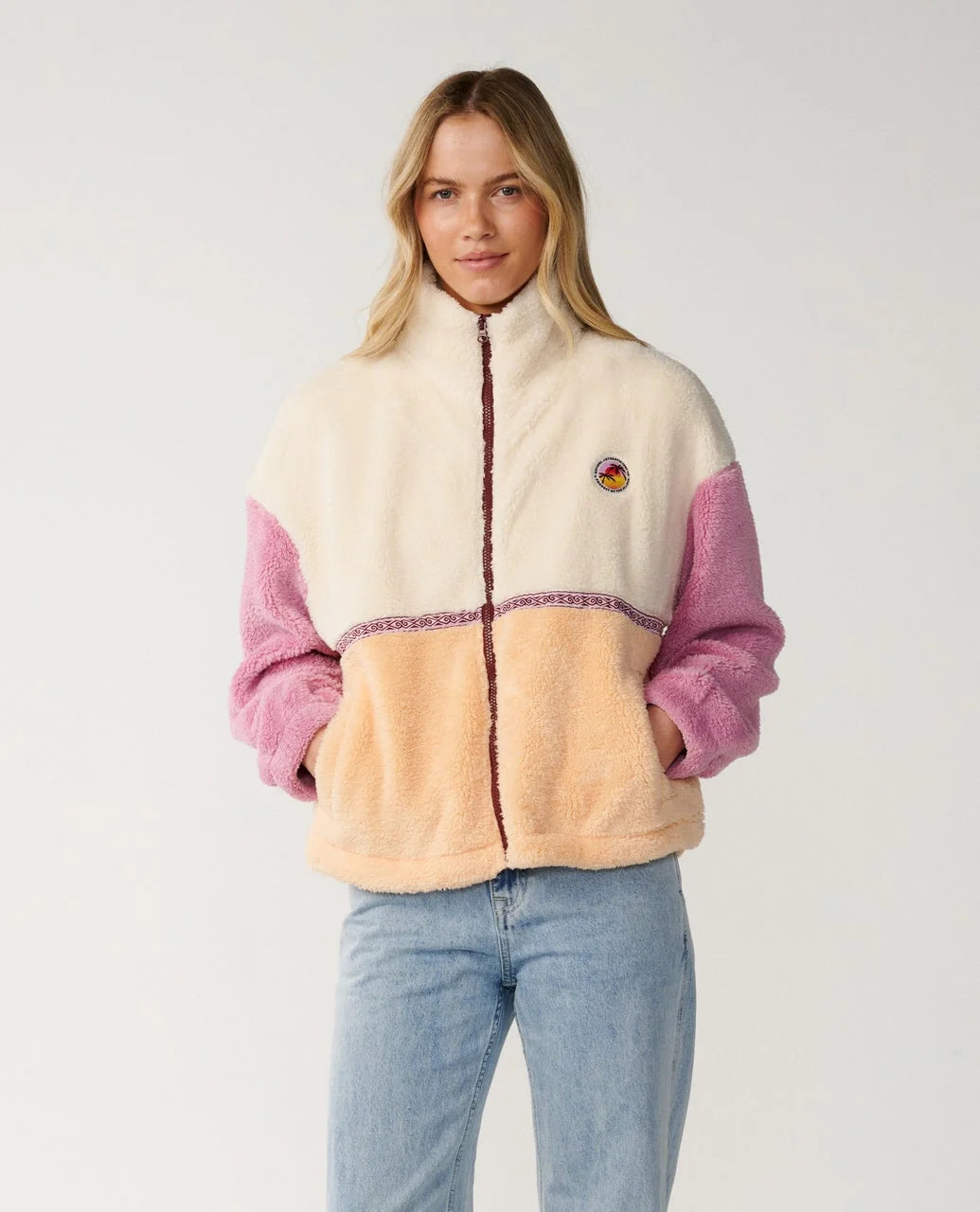 Rip Curl Women's Surf Revival Heritage Zip Through Polar Fleece