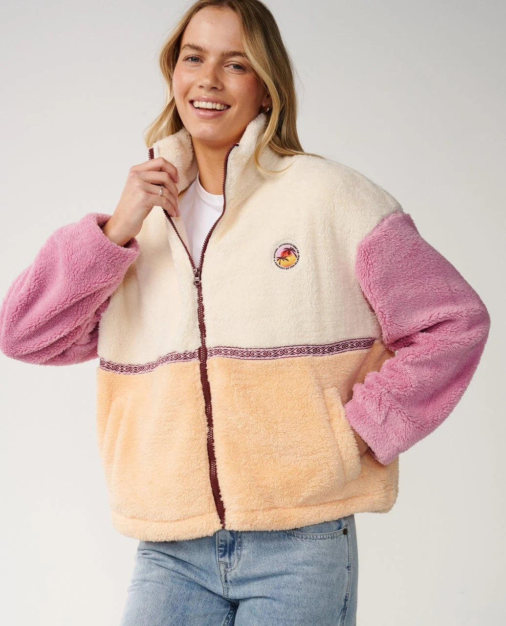 Rip Curl Women's Surf Revival Heritage Zip Through Polar Fleece