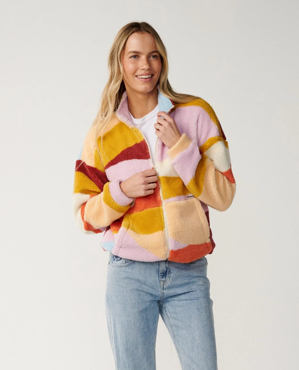 Rip Curl Women's Retro Swell Standard Zip Through Polar Fleece