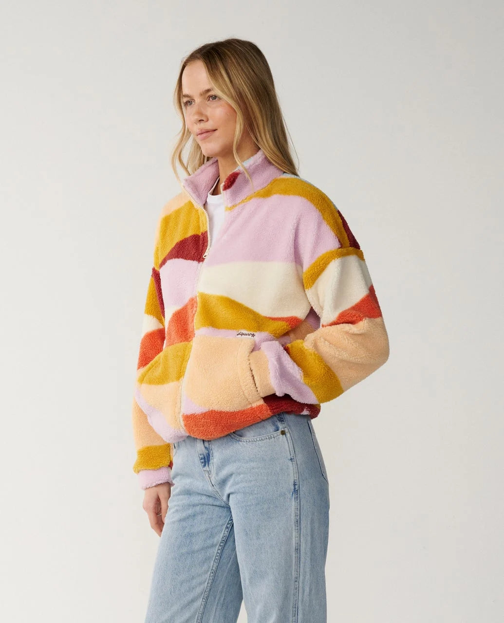 Rip Curl Women's Retro Swell Standard Zip Through Polar Fleece
