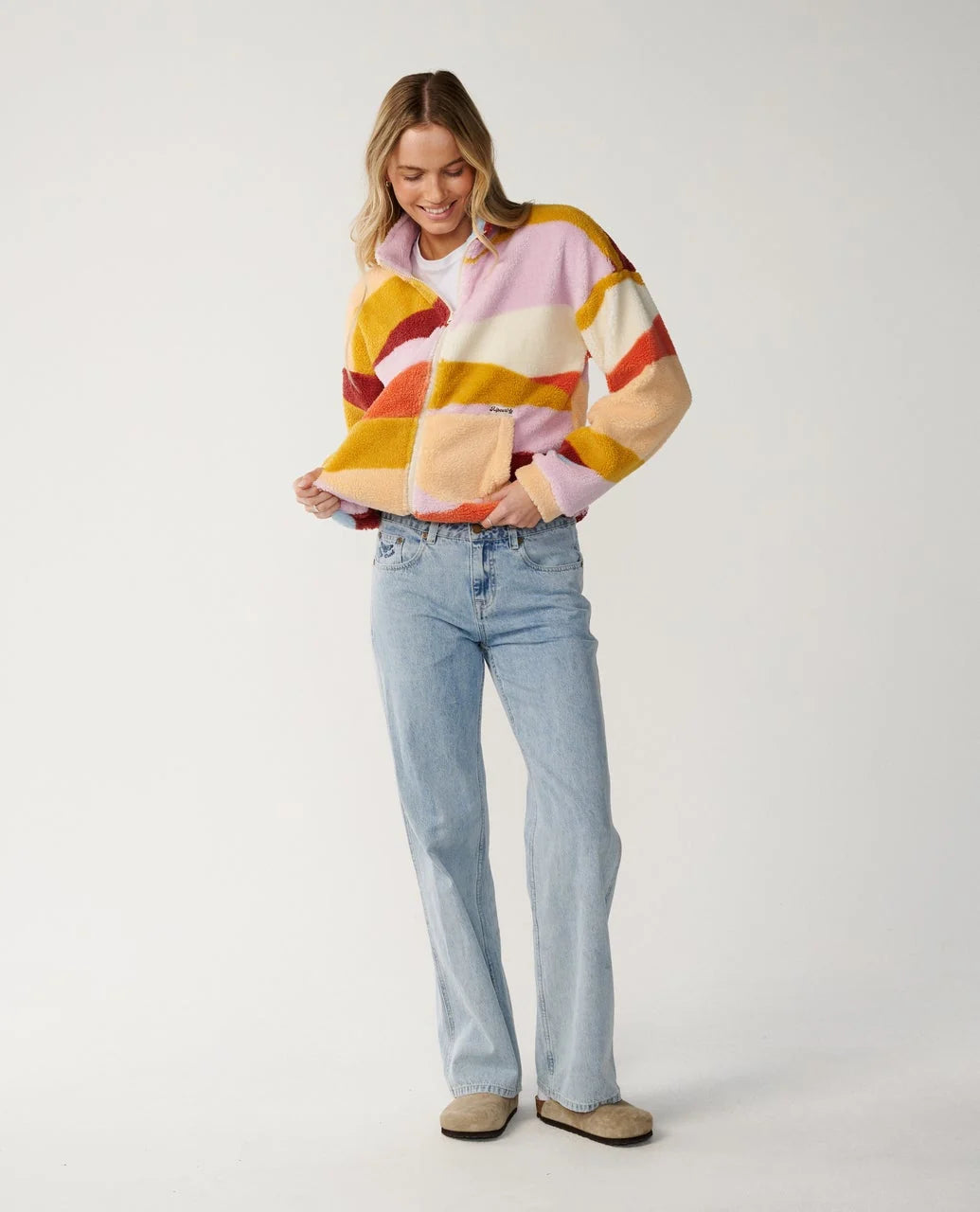 Rip Curl Women's Retro Swell Standard Zip Through Polar Fleece