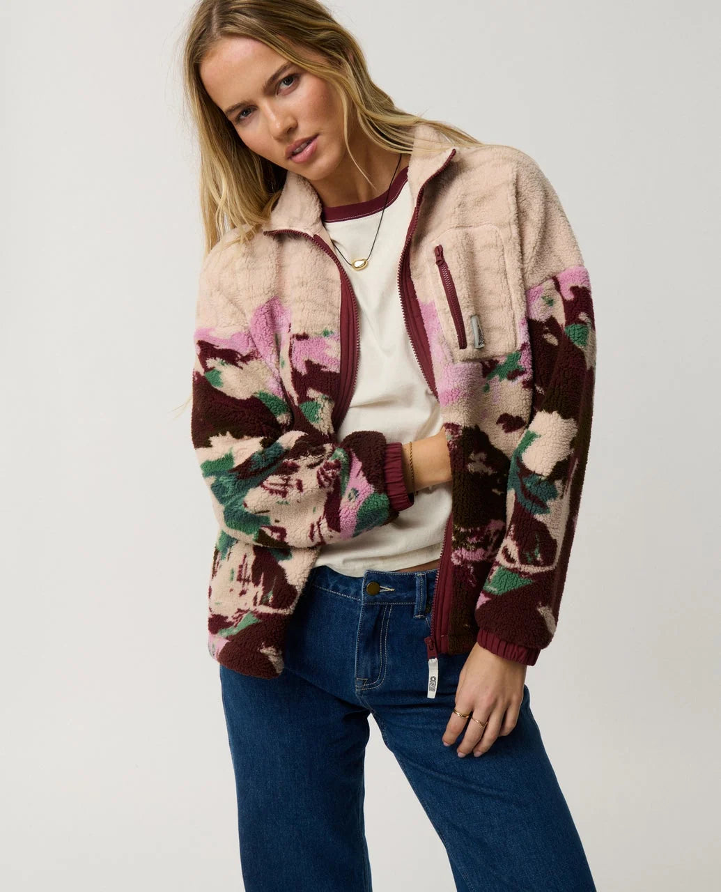 Rip Curl Women's Search Series Bonded Zip Through Polar Fleece