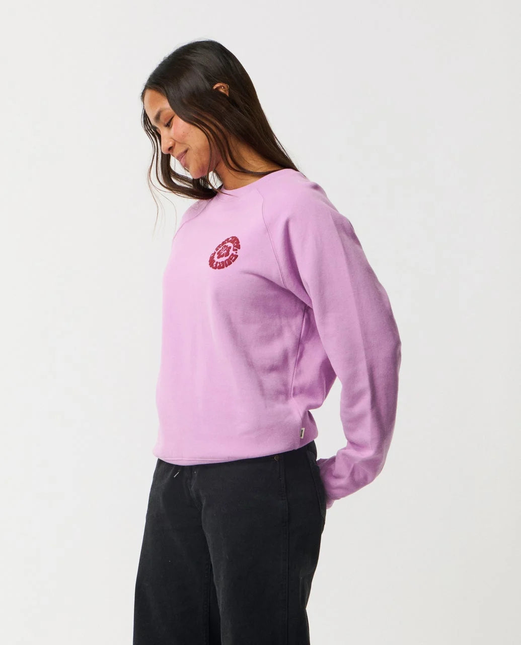 Rip Curl Women's Surf Puff Raglan Relaxed Crew Fleece