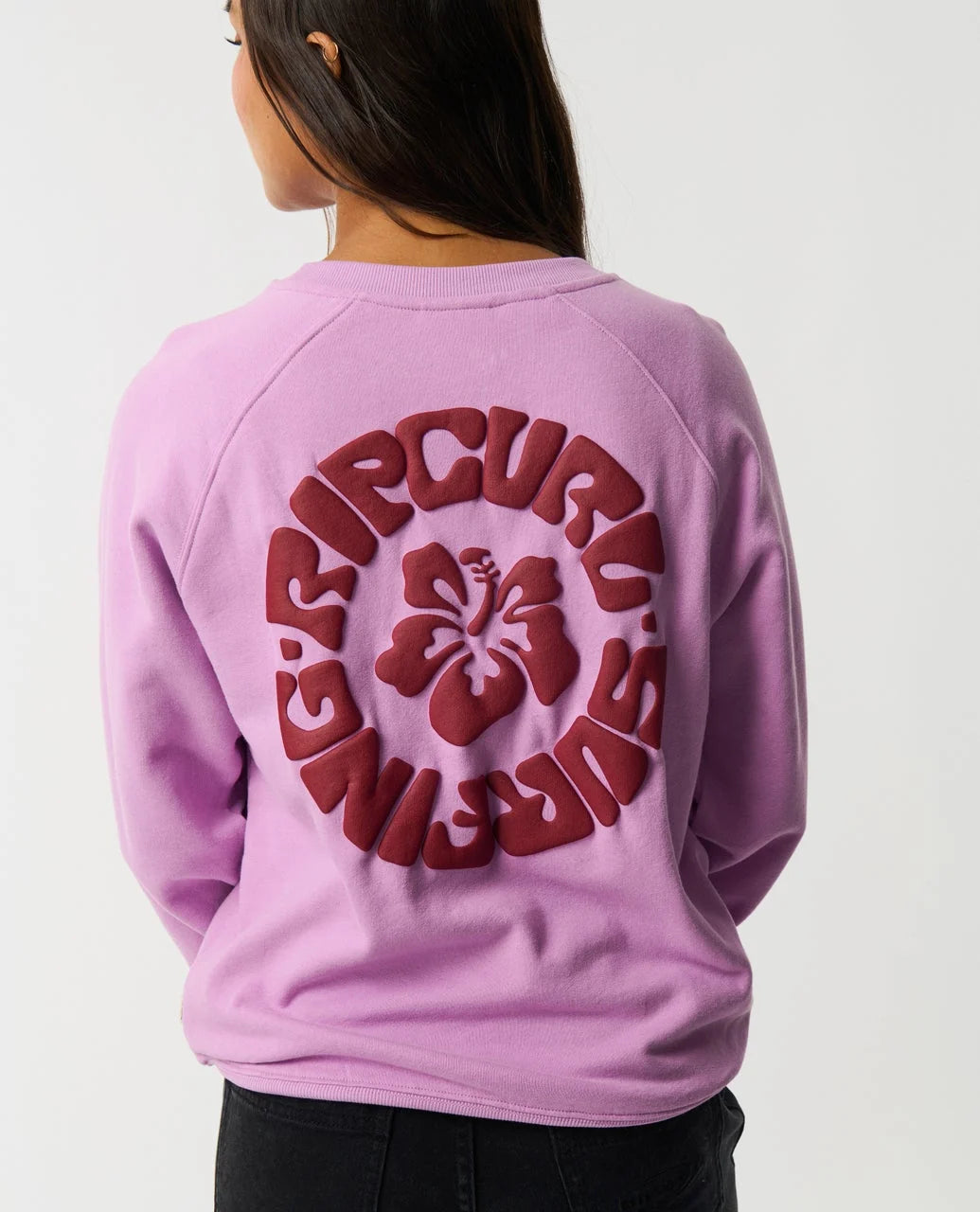 Rip Curl Women's Surf Puff Raglan Relaxed Crew Fleece