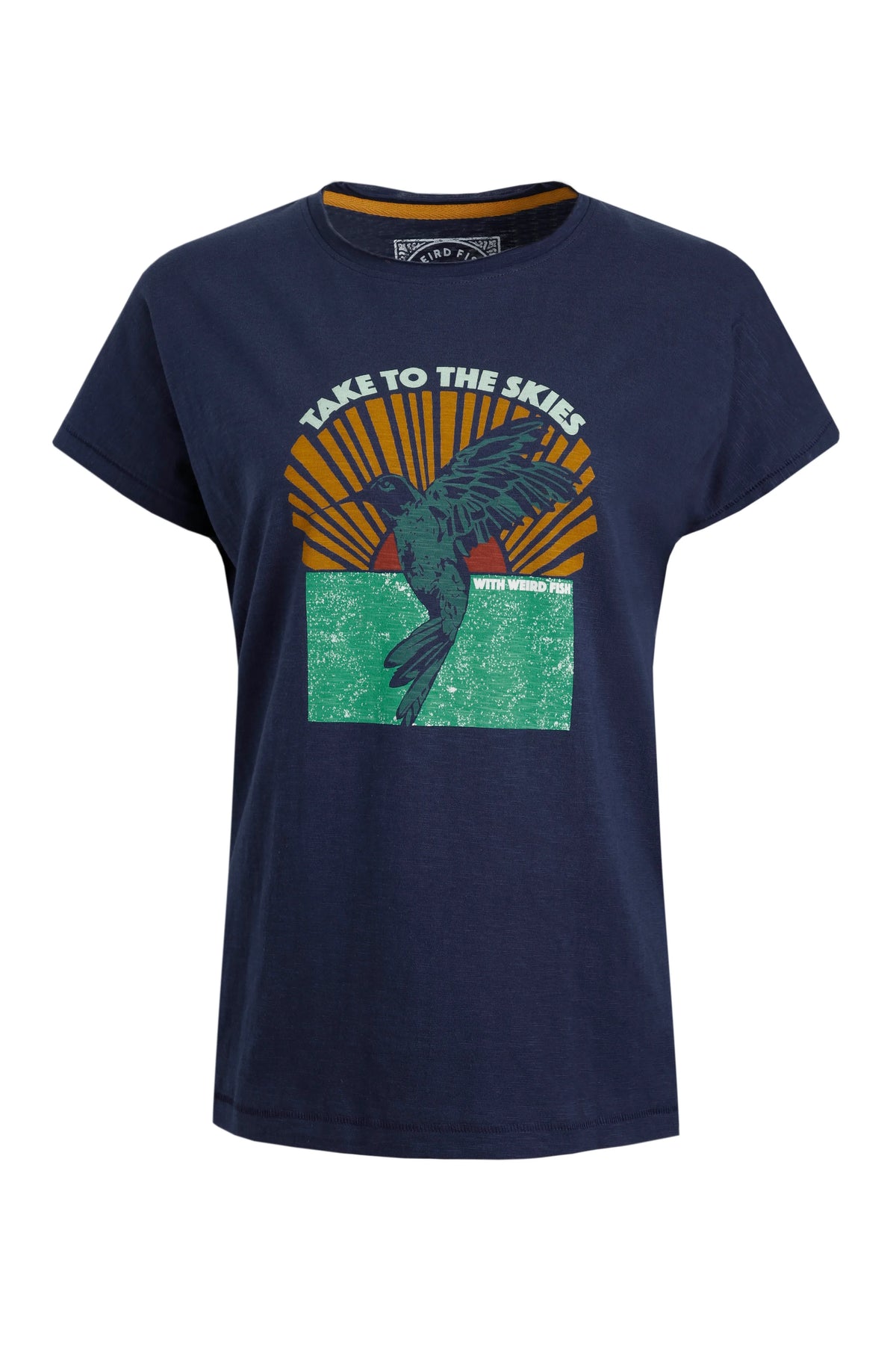 Women's Fly Free Organic Cotton Slub Graphic T-Shirt | Weird Fish | Portwest - The Outdoor Shop