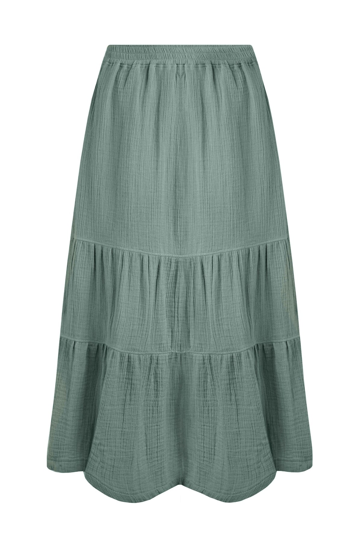 Women's Lathika Organic Cotton Tiered Midi Skirt | Weird Fish | Portwest - The Outdoor Shop