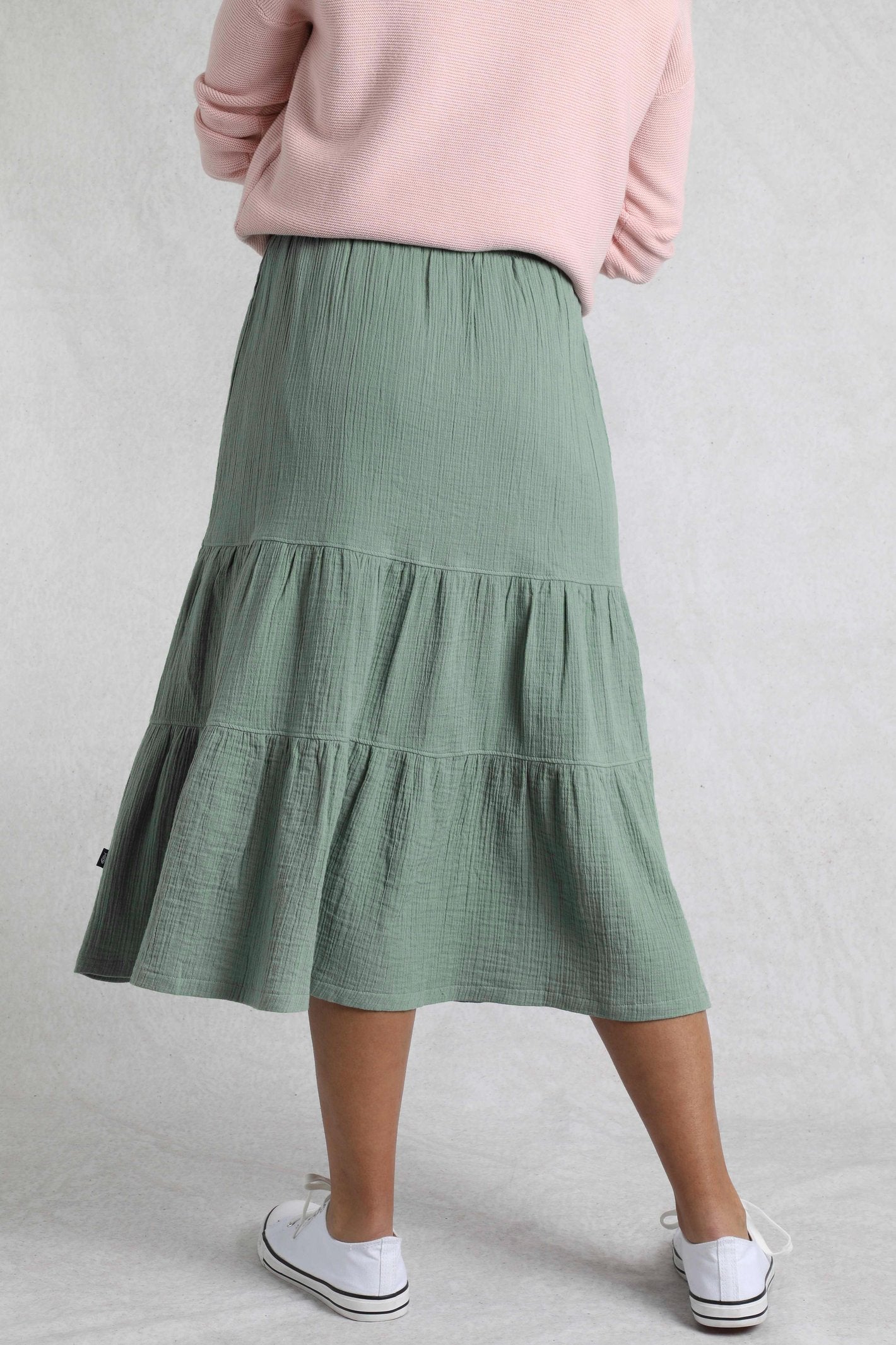 Women's Lathika Organic Cotton Tiered Midi Skirt