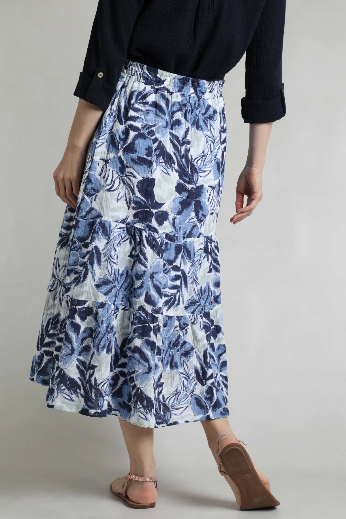 Women's Harini Organic Cotton Double Cloth Printed Midi Skirt | Weird Fish | Portwest - The Outdoor Shop