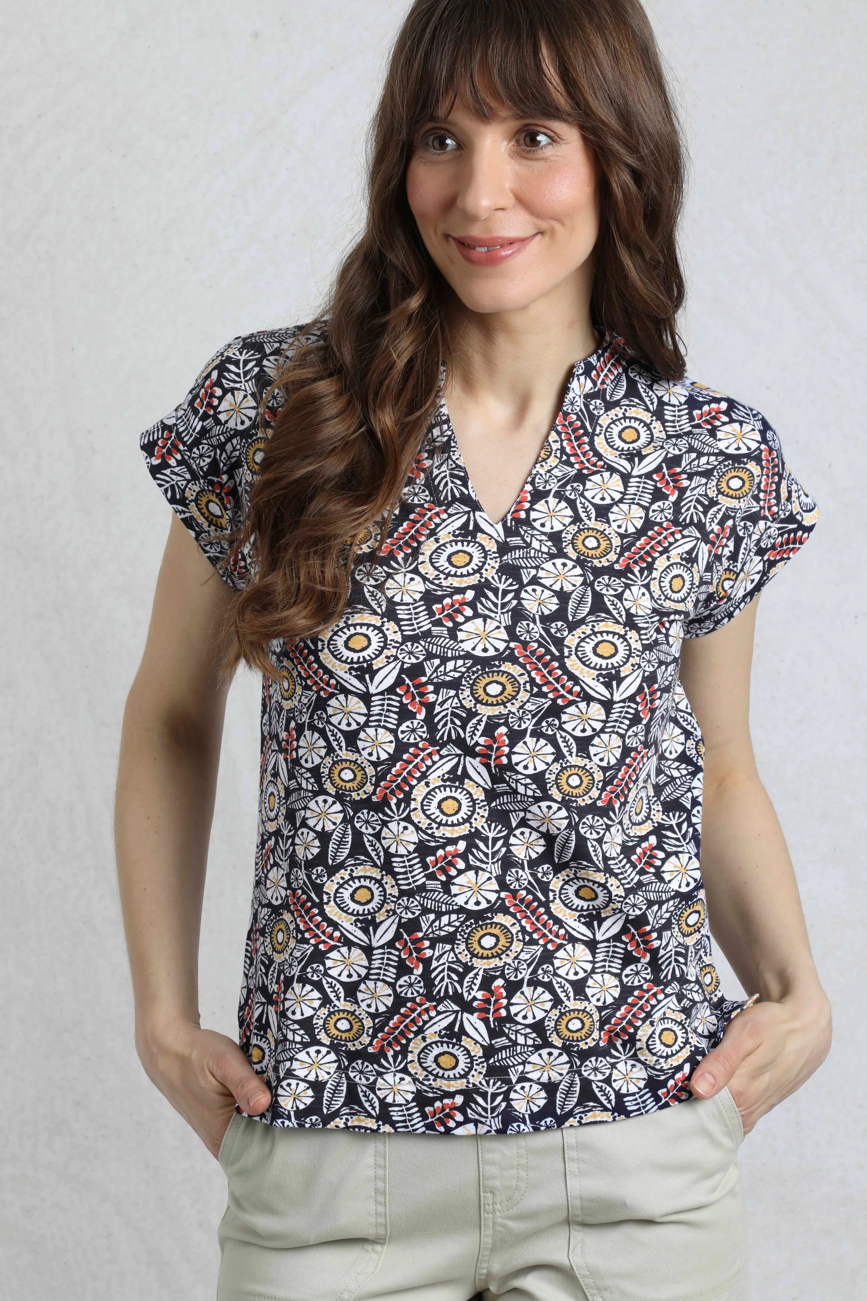 Women's Alia Organic Cotton Printed Jersey Top | Weird Fish | Portwest - The Outdoor Shop