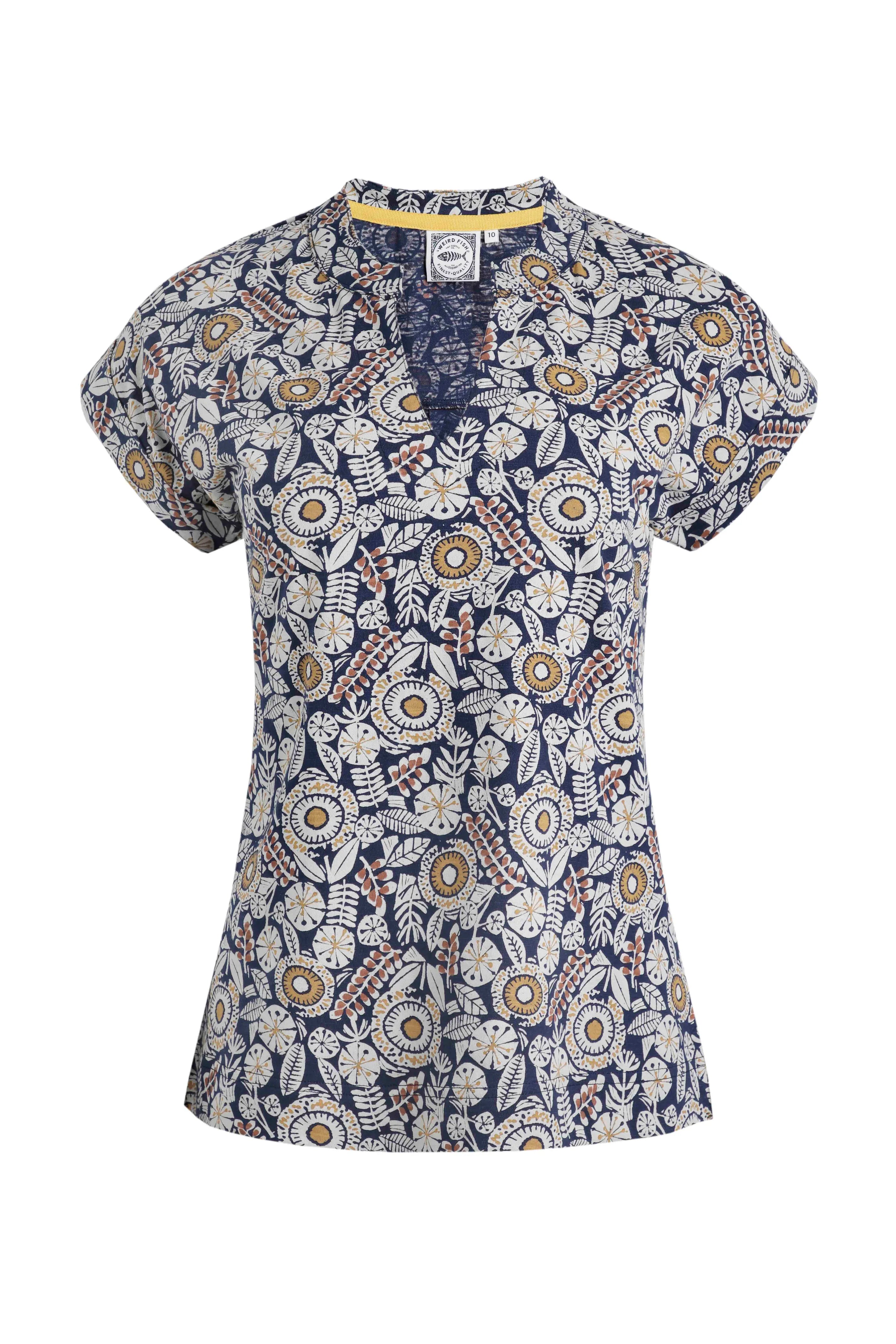 Women's Alia Organic Cotton Printed Jersey Top | Weird Fish | Portwest - The Outdoor Shop