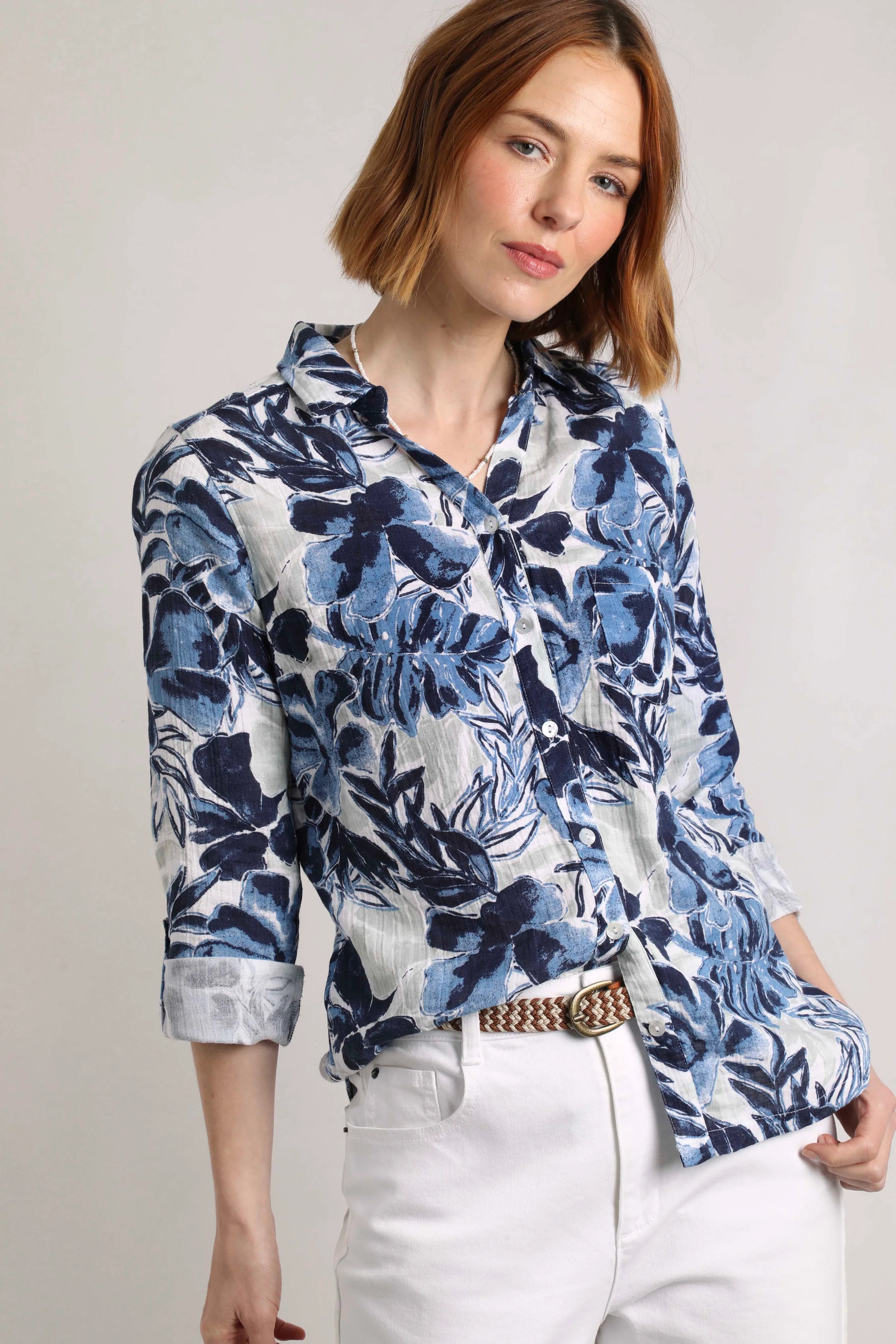 Women's Syona Organic Cotton Double Cloth Printed Shirt | Weird Fish | Portwest - The Outdoor Shop