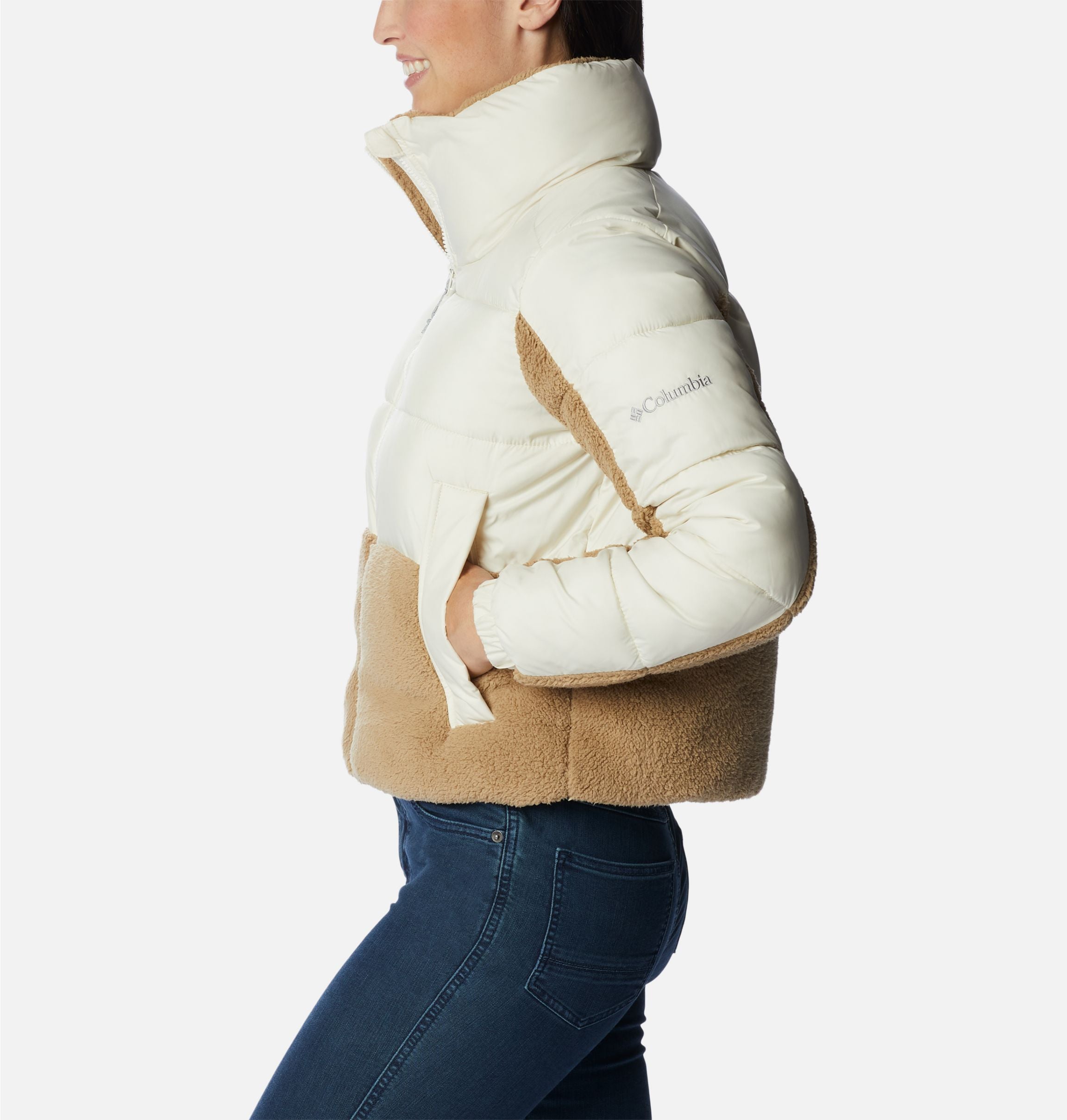 Columbia Women's Leadbetter Point Sherpa Hybrid Puffer Jacket | COLUMBIA | Portwest - The Outdoor Shop