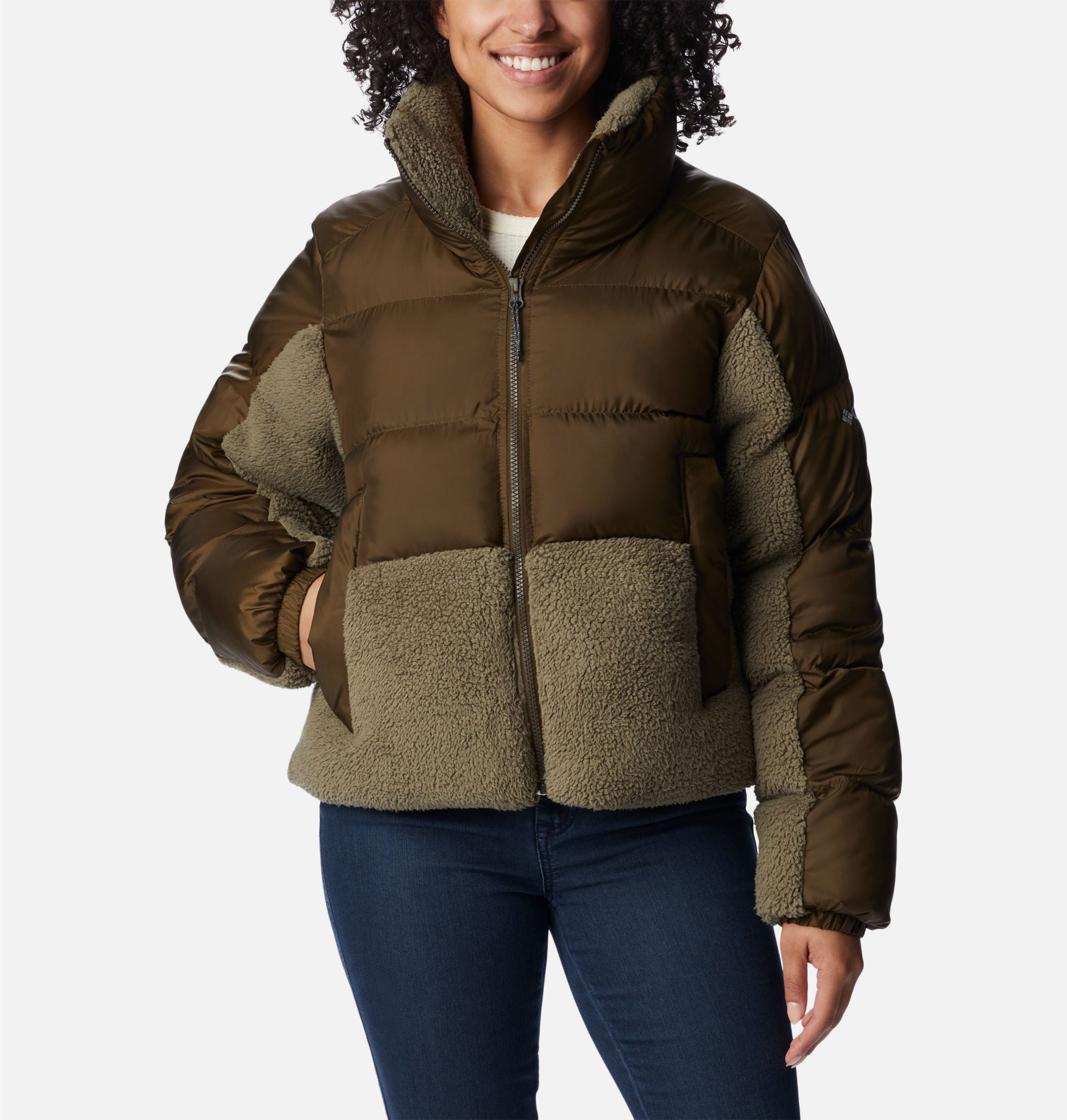 Columbia Women's Leadbetter Point Sherpa Hybrid Puffer Jacket | COLUMBIA | Portwest - The Outdoor Shop