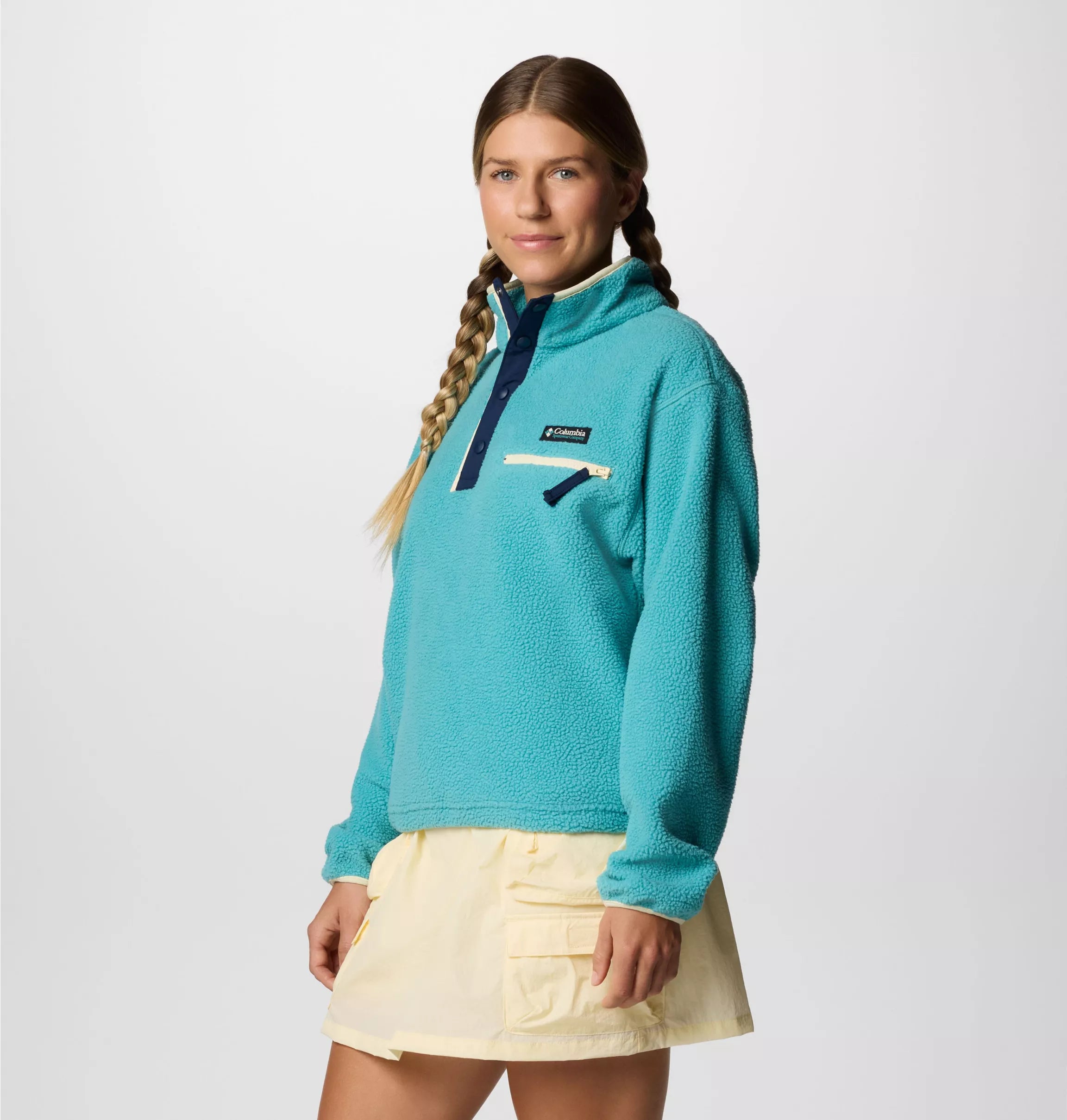 Women's Helvetia™ II Cropped Sherpa Half Snap Fleece | Columbia | Portwest - The Outdoor Shop