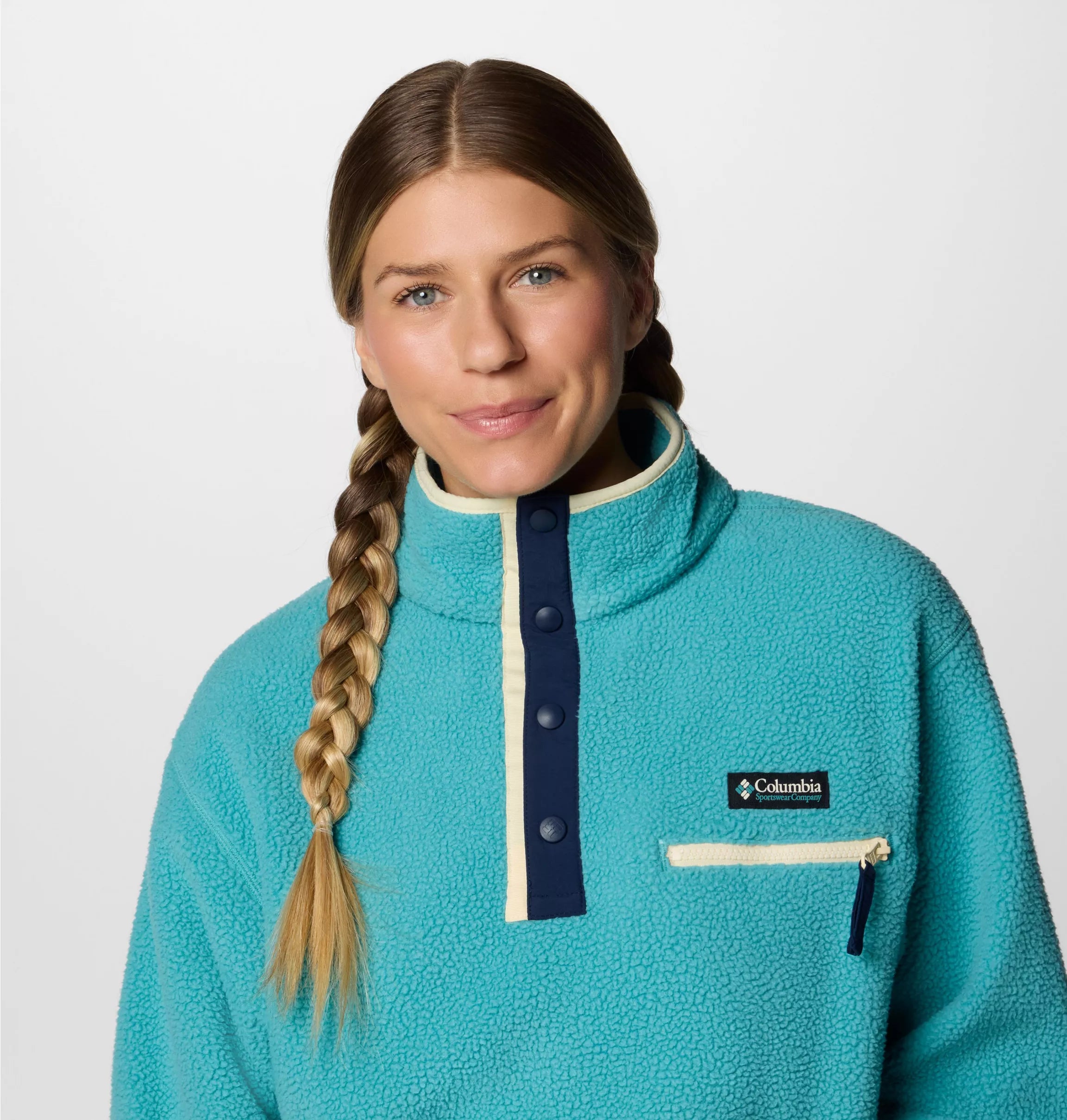 Women's Helvetia™ II Cropped Sherpa Half Snap Fleece | Columbia | Portwest - The Outdoor Shop