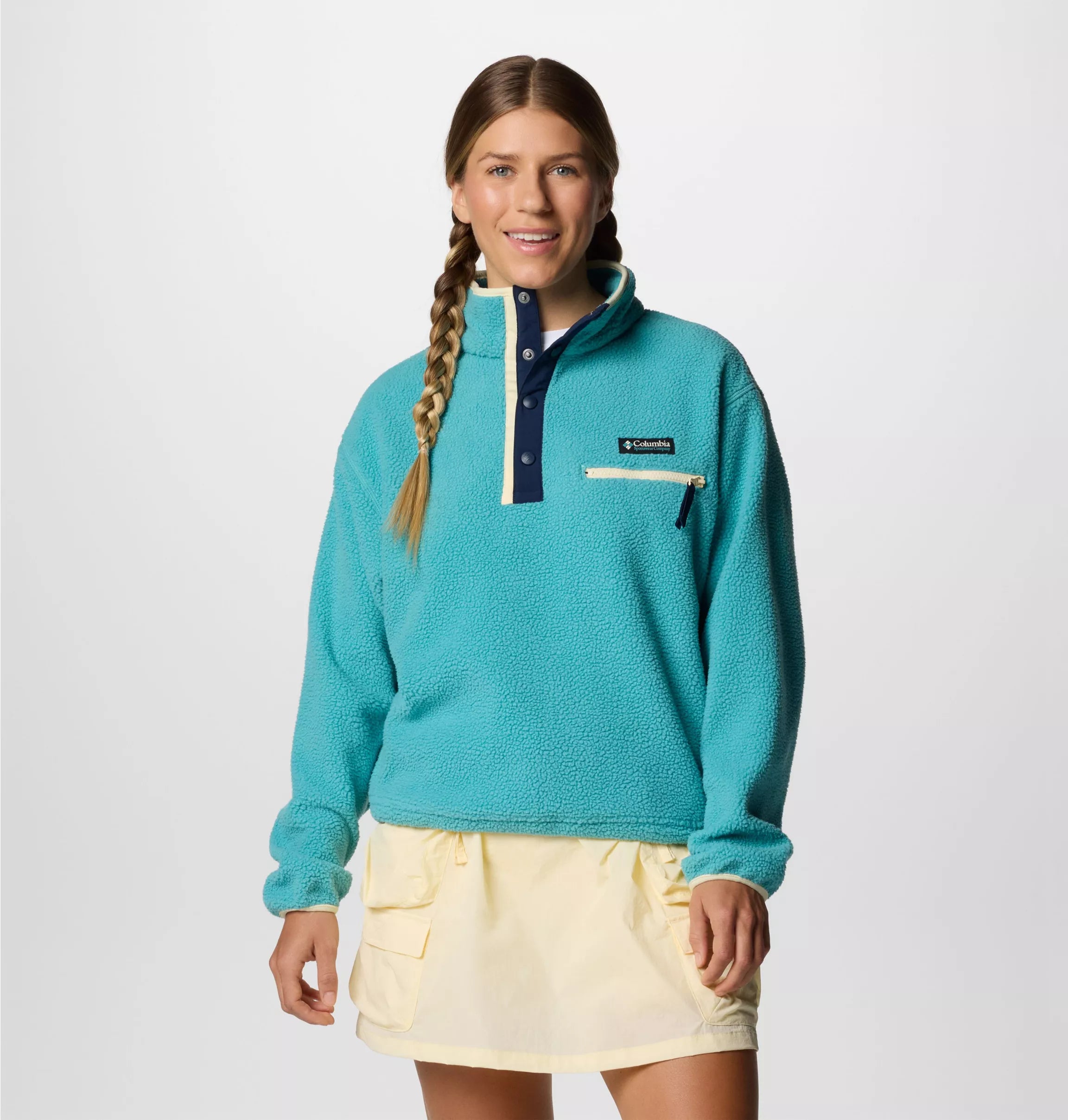 Women's Helvetia™ II Cropped Sherpa Half Snap Fleece | Columbia | Portwest - The Outdoor Shop